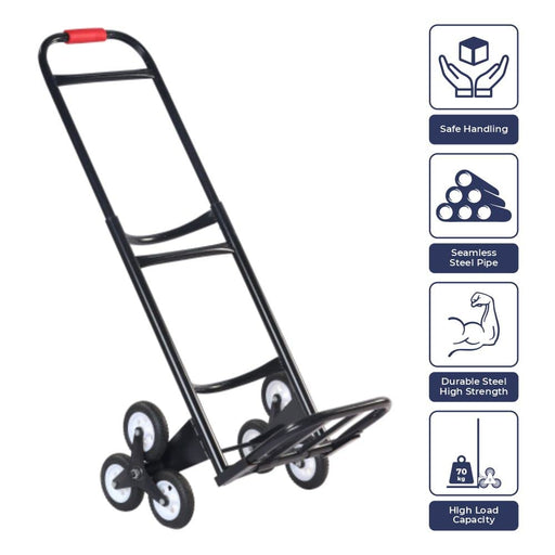 Inaithiram HT70WB Staircase Climbing Hand Truck for Cylinders and Water Barrels 70kg Capacity safe handling high load capacity seamless steel pipes