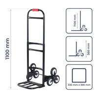 Inaithiram HT70WB Staircase Climbing Hand Truck for Cylinders and Water Barrels 70kg Capacity Foldable Portable Extendable
