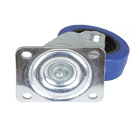 Inaithiram 4' inch TPR Swivel Wheels with Brackets and Fasteners - Kingpinless Polyurethane 100mm 360* Swivel TPR Wheels close view of swivel