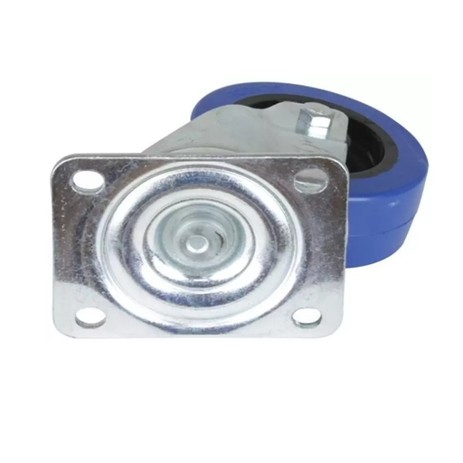 Inaithiram 4' inch TPR Swivel Wheels with Brackets and Fasteners - Kingpinless Polyurethane 100mm 360* Swivel TPR Wheels close view of swivel