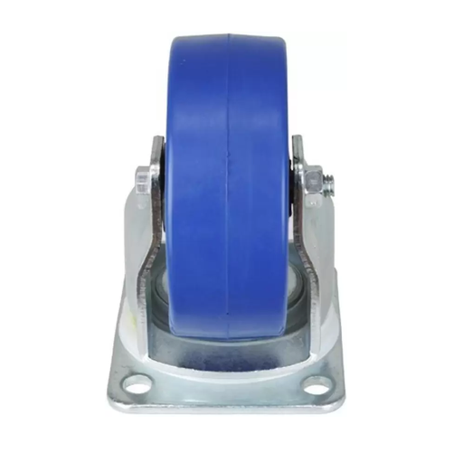 Inaithiram 4' inch TPR Swivel Wheels with Brackets and Fasteners - Kingpinless Polyurethane 100mm 360* Swivel TPR Wheels close view of wheel width