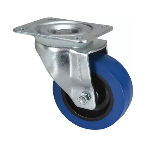 Inaithiram 4' inch TPR Swivel Wheels with Brackets and Fasteners - Kingpinless Polyurethane 100mm 360* Swivel TPR Wheels
