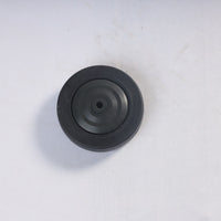 Inaithiram 5' inch PU Swivel Wheels with Brackets and Fasteners - Kingpinless Polyurethane 125mm 360* Swivel PU Wheels top view with caps