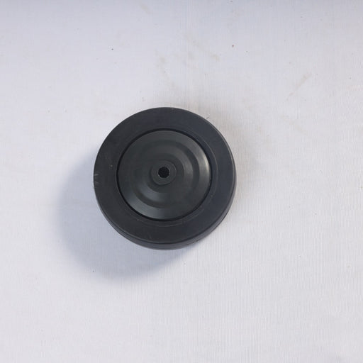 Inaithiram 5' inch PU Swivel Wheels with Brackets and Fasteners - Kingpinless Polyurethane 125mm 360* Swivel PU Wheels top view with caps