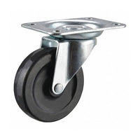 Inaithiram 5' inch PU Swivel Wheels with Brackets and Fasteners - Kingpinless Polyurethane 125mm 360* Swivel PU Wheels