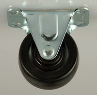 Inaithriam 5' inch PU Wheels with Brackets and Fasteners - Fixed Type Polyurethane 125mm PU Wheels side view