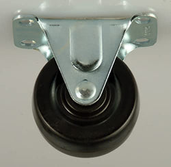 Inaithriam 5' inch PU Wheels with Brackets and Fasteners - Fixed Type Polyurethane 125mm PU Wheels side view