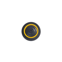 Inaithiram 4' inch PU Wheels with Brackets and Fasteners - Fixed Type Polyurethane 100mm PU Wheels with caps top view