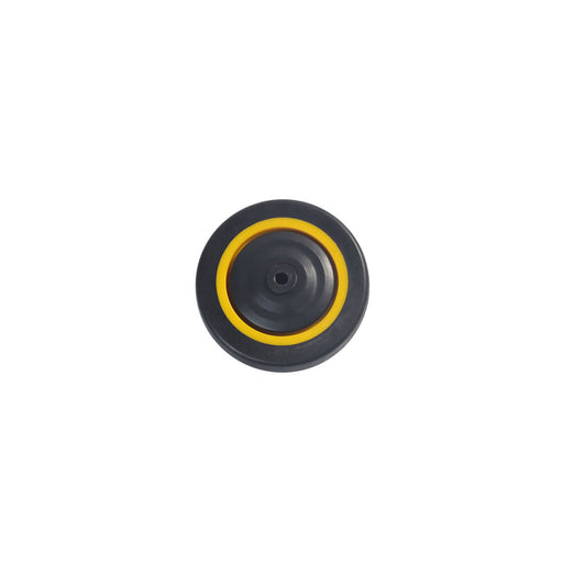 Inaithiram 4' inch PU Wheels with Brackets and Fasteners - Fixed Type Polyurethane 100mm PU Wheels with caps top view