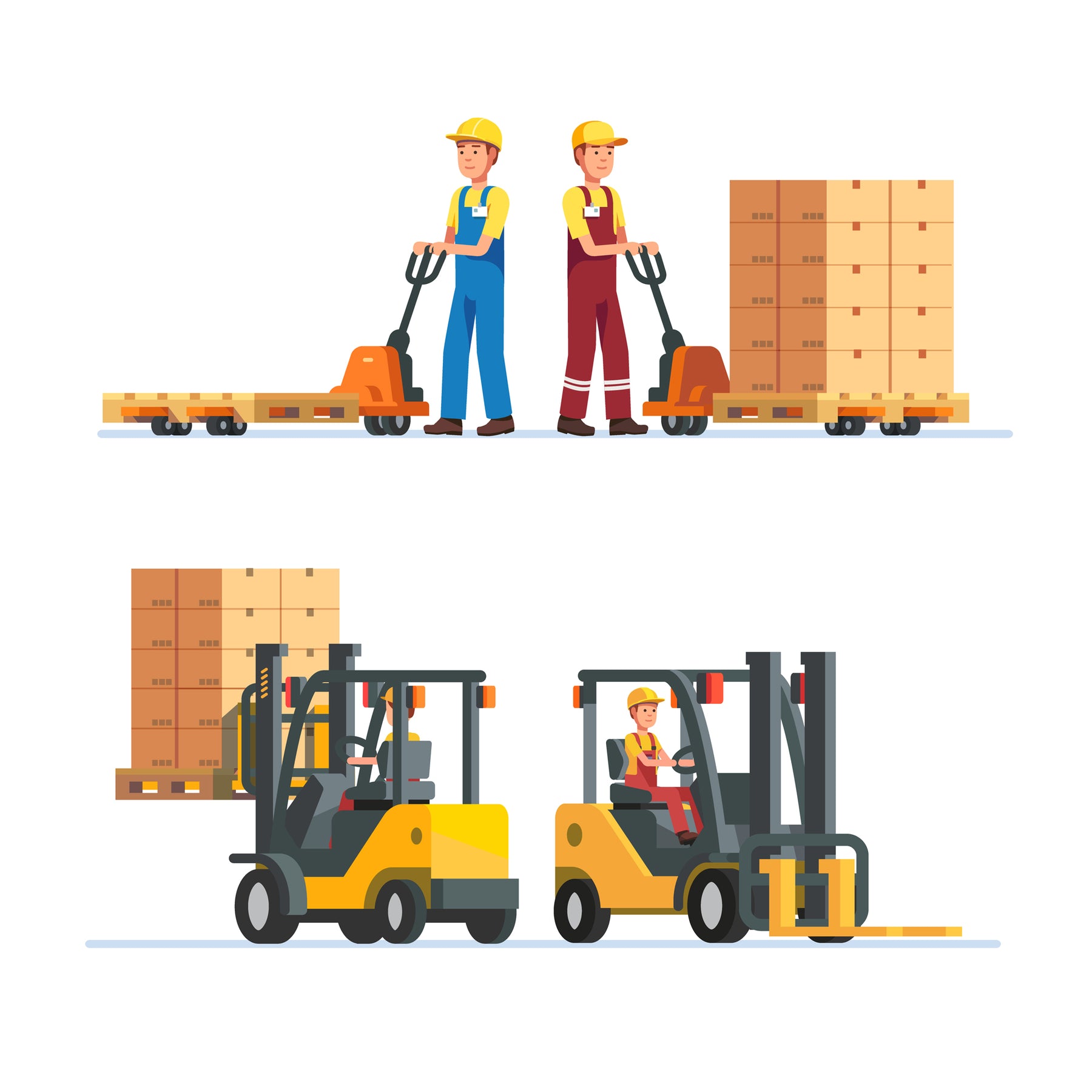 Inaithiram Manual Hand Pallets Truck and Forklifts Shifting Pallets