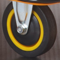 Inaithiram 4' inch PU Wheels with Brackets and Fasteners - Fixed Type Polyurethane 100mm PU Wheels 