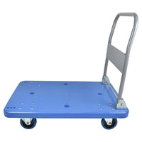 Bigapple PPT500TPR Foldable Plastic Platform Trolley 500kg Capacity Blue Colour