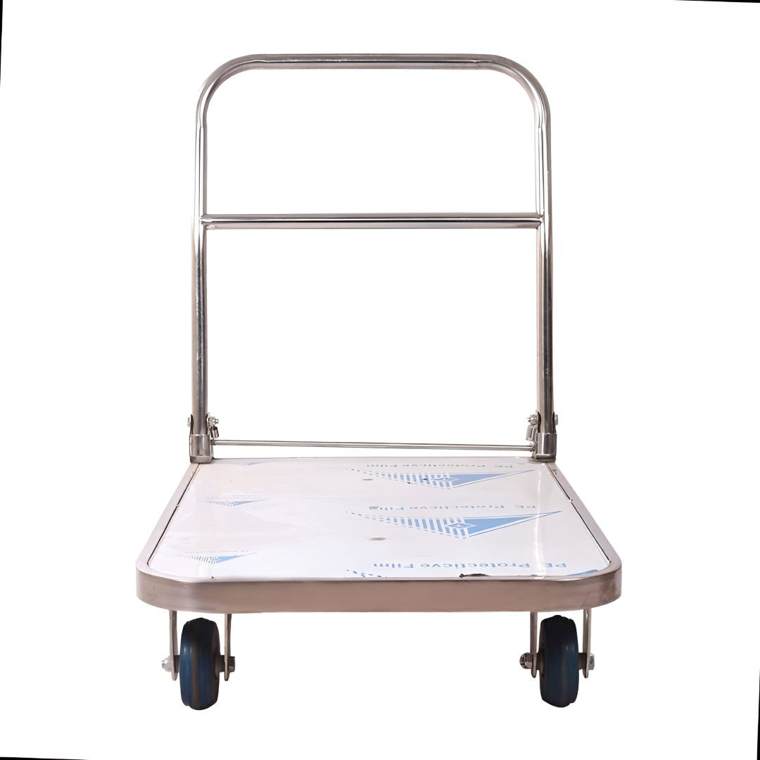 Bigapple SSPT150TPR Foldable Stainless Steel Platform Trolley 150kg Capacity Front View 