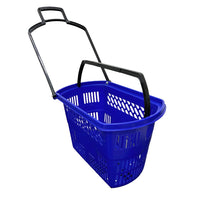 Bigapple STB30LTPR Plastic Shopping Basket Trolley 30L Capacity with Foldable Handle