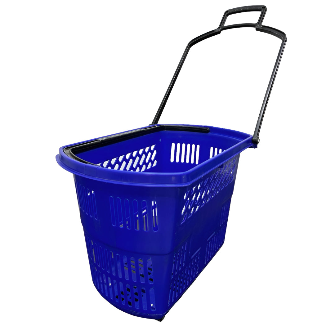 Bigapple STB30LTPR Plastic Shopping Basket Trolley 30L Capacity with TPR Wheels