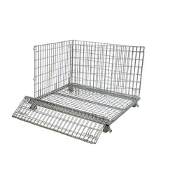 Bigapple WMC400 Foldable Galvanized Collapsible Wire Mesh Container 400kg Capacity