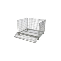 Bigapple WMC400 Foldable Galvanized Collapsible Wire Mesh Container 400kg Capacity