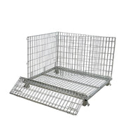 Bigapple WMC500 Foldable Galvanized Collapsible Wire Mesh Container 500kg Capacity