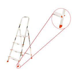 Eurostar ASL3S1P Aluminium Step Ladder 03 steps 5ft height 150kg Capacity Closeup of Anti Skid Rubber ABS Shoes