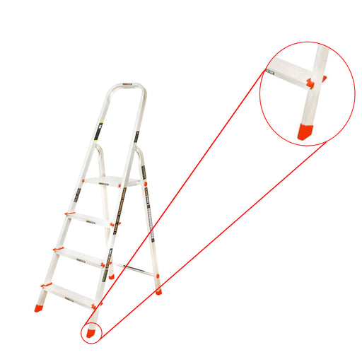 Eurostar ASL3S1P Aluminium Step Ladder 03 steps 5ft height 150kg Capacity Closeup of Anti Skid Rubber ABS Shoes