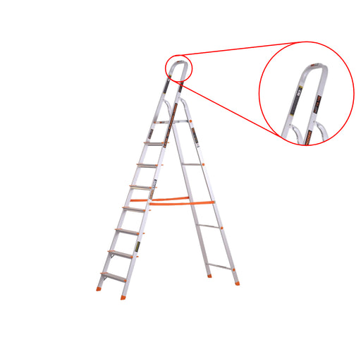 Eurostar ASL7S1P Aluminium Step Ladder 07 steps 8ft height 150kg Capacity Closeup of Knee Guard