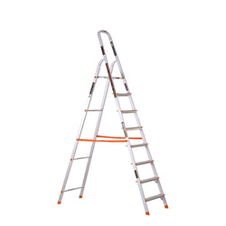 Eurostar ASL7S1P Aluminium Step Ladder 07 steps 8ft height 150kg Capacity with Anti Skid Rubber ABS Shoes