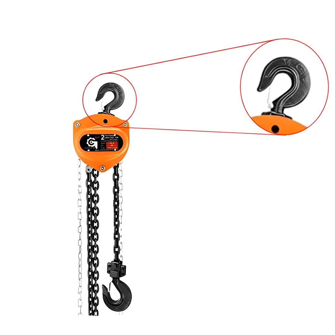 Globe CPBCS2T3M Heavy Duty Chain Pulley Block Classic Series 2Ton Capacity Closeup of Hook