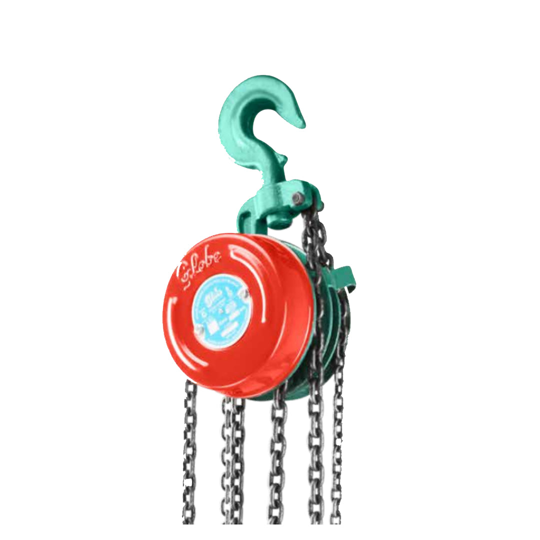 Globe CPBRS3T3M Heavy Duty Chain Pulley Block Robo Series 3Ton Capacity Red Colour