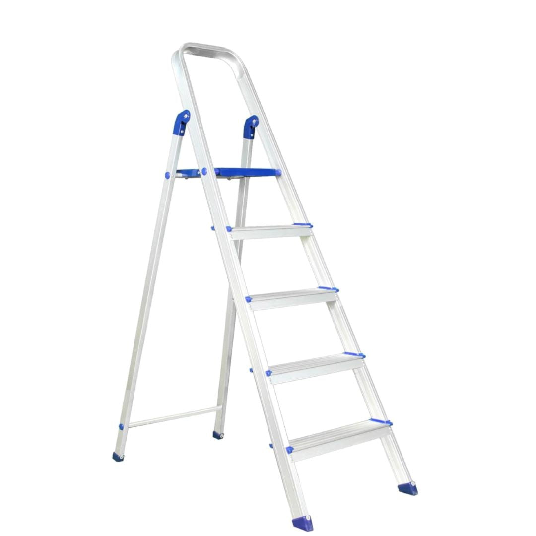 Hyrams Ladder Inaithiram ASL5S Foldable Aluminium Step Ladder 150kg Capacity with 05 ...