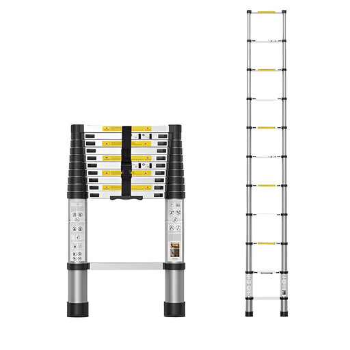 Inaithiram Foldable Aluminium Telescopic Ladder 150kg Capacity with 11 steps 