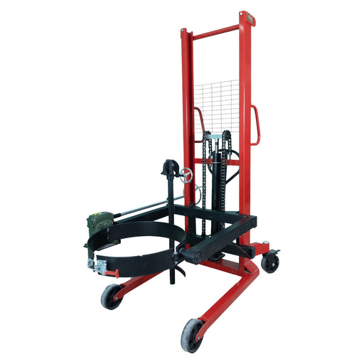 Inaithiram DLT350PU15LH Hydraulic Drum Lifter with Tilter 350kg Capacity Red Colour