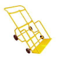 Inaithiram FWDGCT300RP Four Wheel Double Gas Cylinder Trolley 300kg Capacity Yellow Colour Front view