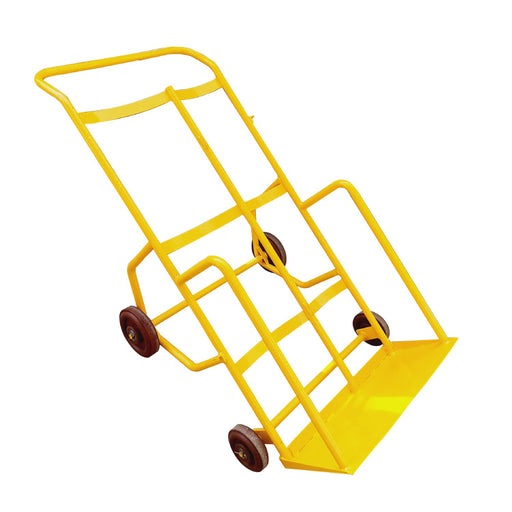 Inaithiram FWDGCT300RP Four Wheel Double Gas Cylinder Trolley 300kg Capacity Yellow Colour Front view