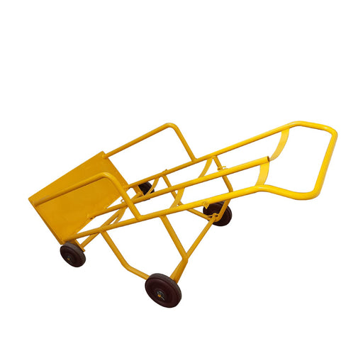 Inaithiram FWDGCT300RP Four Wheel Double Gas Cylinder Trolley 300kg Capacity Yellow Colour