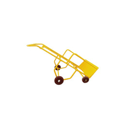 Inaithiram FWDGCT300RP Four Wheel Double Gas Cylinder Trolley 300kg Capacity Yellow Colour