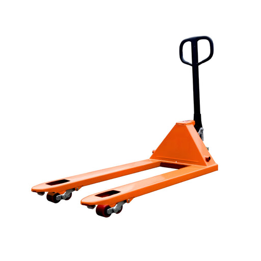 Inaithiram HPT3PUC Hydraulic Hand Pallet Truck 3Ton Capacity Orange Colour Front view