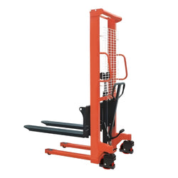 Inaithiram MS2PU16LHC Heavy Duty Hydraulic Manual Stacker 2Ton Capacity Orange Colour