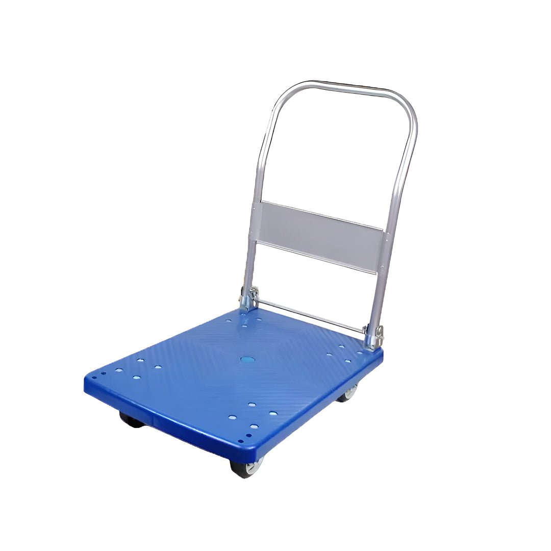 Inaithiram PPT150RB Foldable Plastic Platform Trolley 150kg Capacity Blue Colour