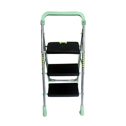 Inaithiram SL3SPR Foldable Step Ladder 150kg Capacity Green Colour Front view