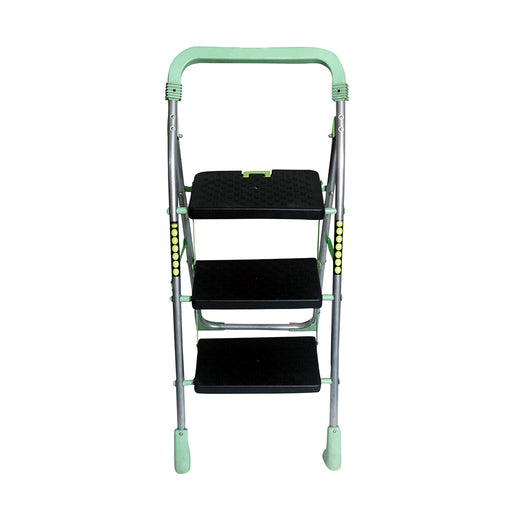 Inaithiram SL3SPR Foldable Step Ladder 150kg Capacity Green Colour Front view
