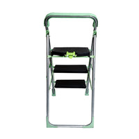 Inaithiram SL3SPR Foldable Step Ladder 150kg Capacity Green Colour Rear View