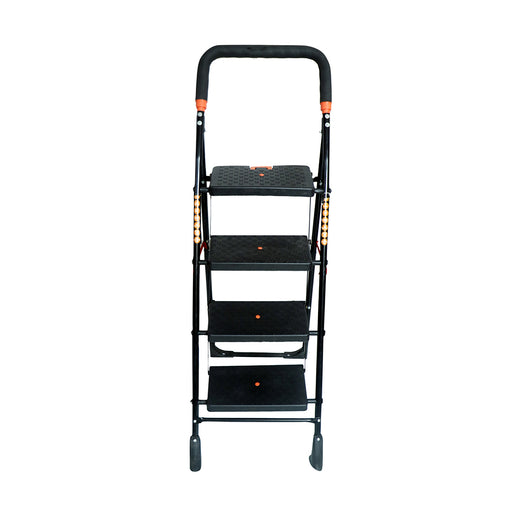 Inaithiram SL4SDLX Foldable Step Ladder 150kg Capacity Black Colour Front view