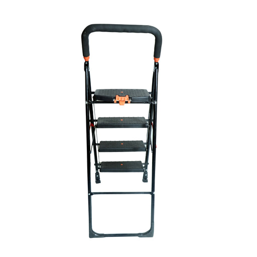 Inaithiram SL4SDLX Foldable Step Ladder 150kg Capacity Black Colour Rear View