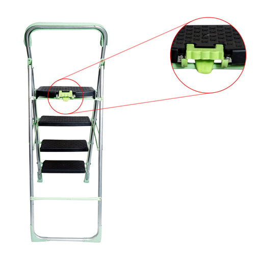 Inaithiram SL4SPR Foldable Step Ladder 150kg Capacity Closeup of Safety Clutch Lock