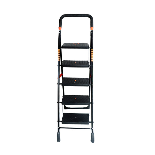 Inaithiram SL5SDLX Foldable Step Ladder 150kg Capacity Black Colour Front View