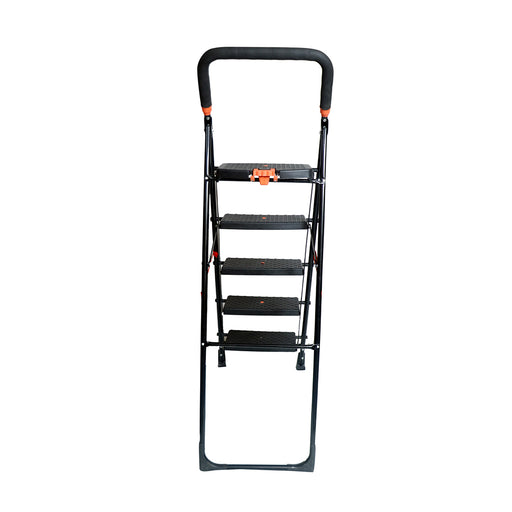 Inaithiram SL5SDLX Foldable Step Ladder 150kg Capacity Black Colour Rear View