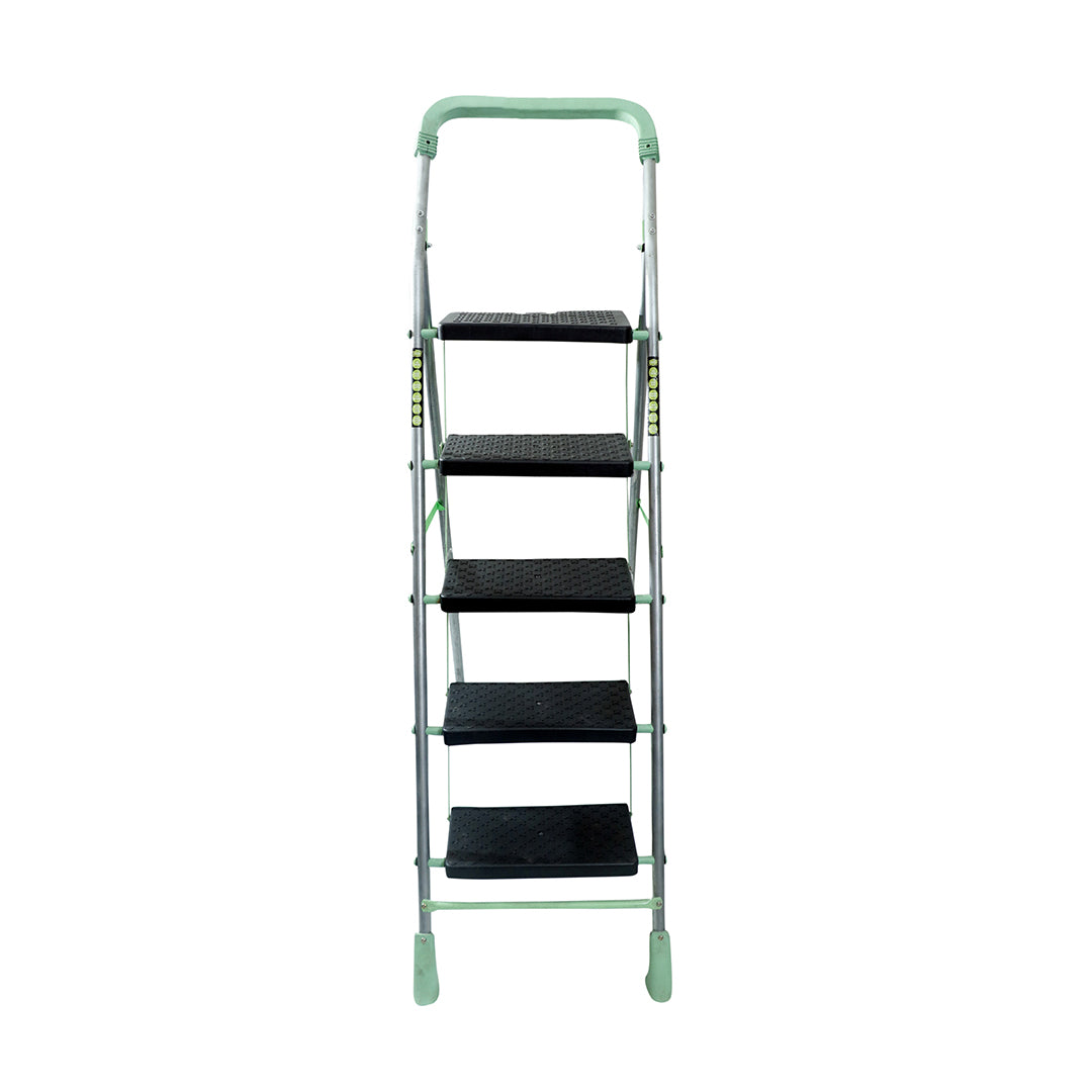 Inaithiram SL5SPR Foldable Step Ladder 150kg Capacity Green Colour Front View