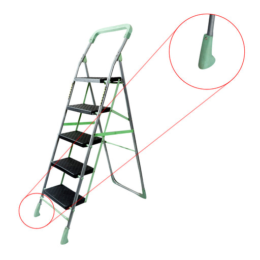Inaithiram SL5SPR Foldable Step Ladder 150kg Capacity Closeup of Sports Anti Skid Plastic PP Shoes
