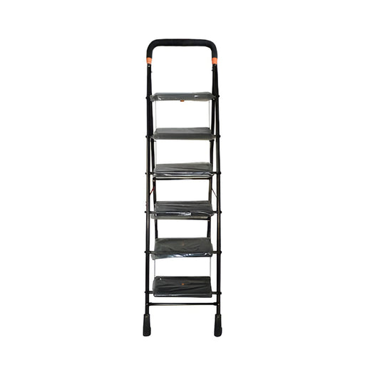 Inaithiram SL6SDLX Foldable Step Ladder 150kg Capacity Black Colour Front View