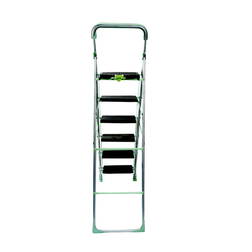 Inaithiram SL6SPR Foldable Step Ladder 150kg Capacity Green Colour Rear View